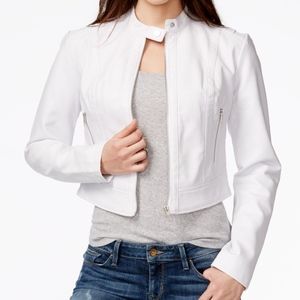 NWT Guess Natalie Perforated Faux Leather Jacket